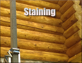  Surry County, North Carolina Log Home Staining